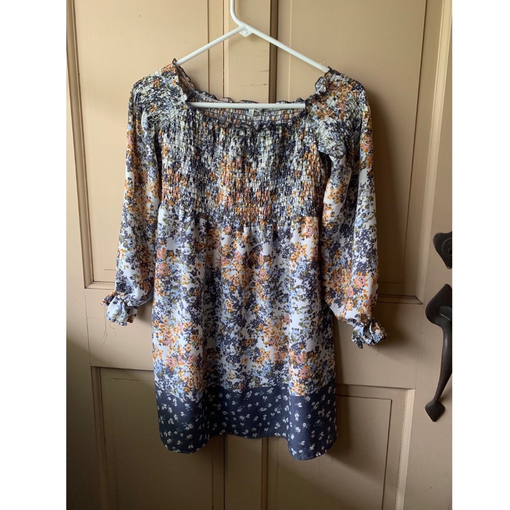 ✨ BLUE FLORAL WOMENS SUMMER DRESS FOREVER 21 ✨